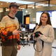 Phillip and Christine enjoy the practical nature of the journalism programme at Volda University College (VUC). Photo: VUC / Steinarr Sommerset. 